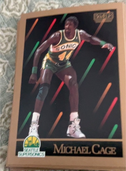 1990-91 SkyBox #264 Michael Cage Seattle Supersonics — front