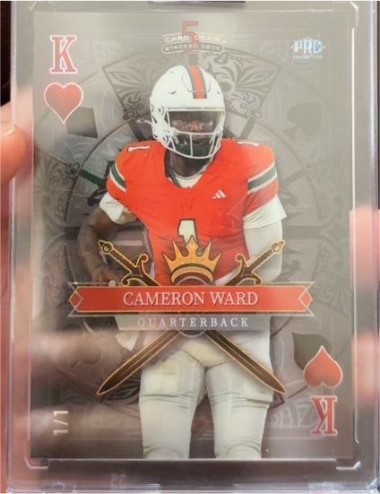 2024 Wild Card 5 Card Draw #SDPC-CWN Cameron Ward King of Hearts — front