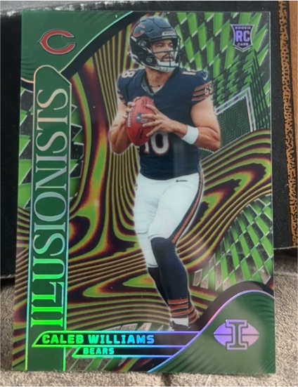 2024 Panini Illusions #1 Caleb Williams Illusionists Emerald — front