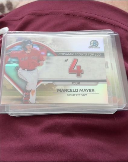2023 Bowman Chrome Bowman Scouts Top 100 #BTP-4 Marcelo Mayer — front