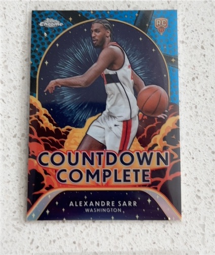 2024-25 Topps Chrome #CC-12 Alexandre Sarr Countdown Complete — front