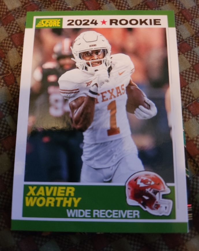 2024 Panini Score #1 Xavier Worthy — front