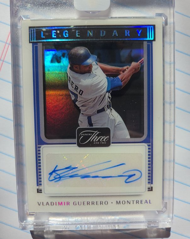 2022 Panini Three and Two Legendary Auto Vladimir Guerrero — front