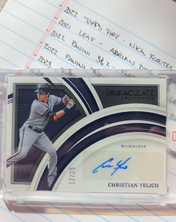 2022 Panini Immaculate Collection #CIS-CY Christian Yelich — front