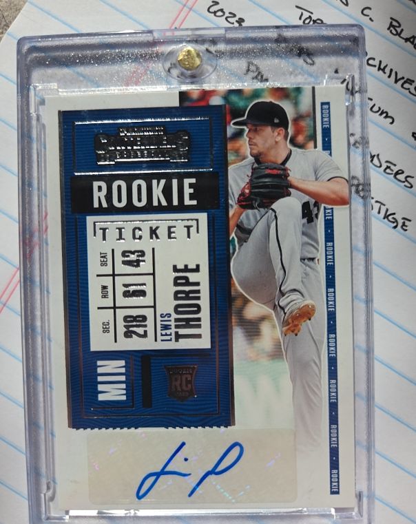 2020 Panini Contenders #155 Lewis Thorpe Rookie Ticket — front