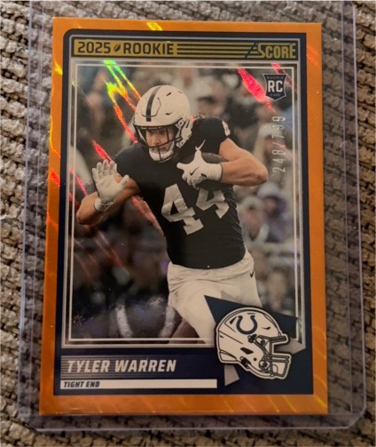 2025 Panini Score #21 Tyler Warren — front