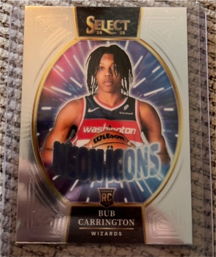 2024-25 Panini Select #6 Bub Carrington Neon Icons — front