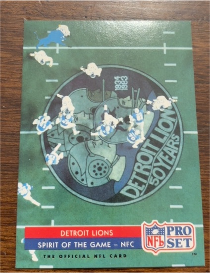 1992 Pro Set #364 Detroit Lions — front