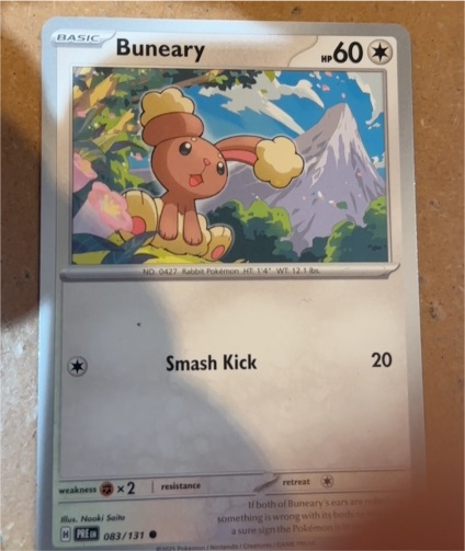 2016 Pokémon SV Prismatic Evolutions #83 Buneary — front