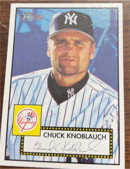 2001 Topps Heritage #15 Chuck Knoblauch — front