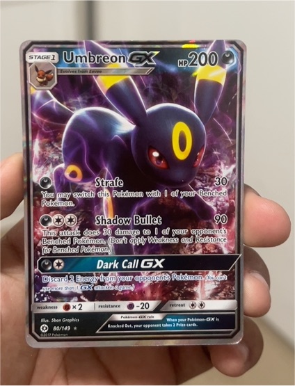 2017 Pokémon Sun & Moon #80 Umbreon GX — front