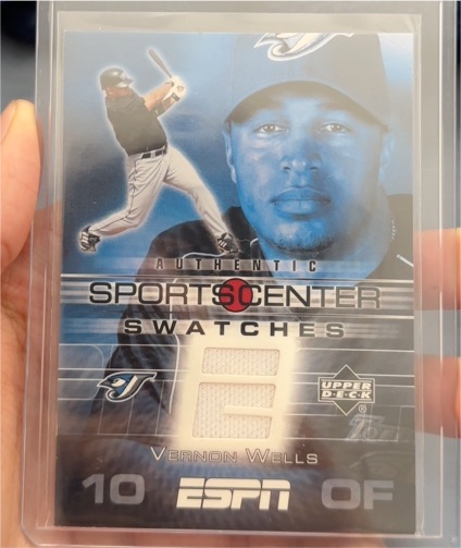 2005 Upper Deck ESPN Sports Center Swatches #VW Vernon Wells — front