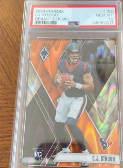 2023 Panini Phoenix #102 C.J. Stroud Orange Seismic — front