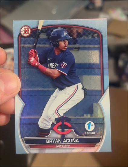 2023 Bowman 1st Edition #BPPF-37 Bryan Acuna — front