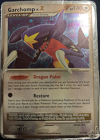 2008 Pokémon DP4 #97 Garchomp LV.X — back