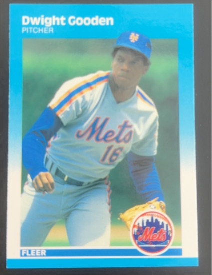 1987 Fleer #9 Dwight Gooden — front