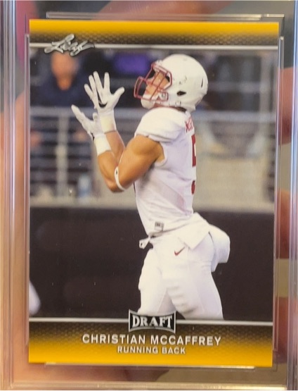 2017 Leaf Draft #12 Christian McCaffrey — front