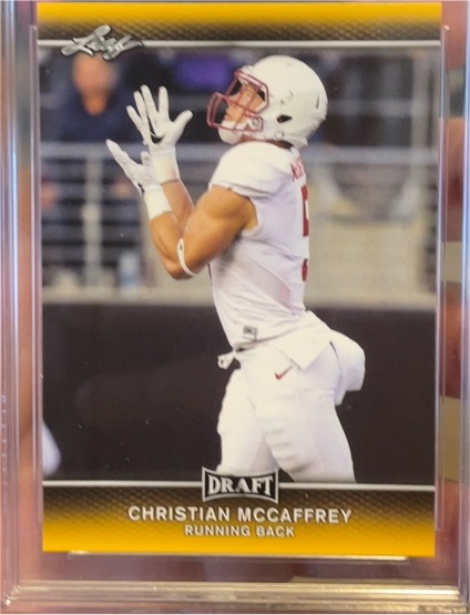 2017 Leaf Draft #12 Christian McCaffrey — front