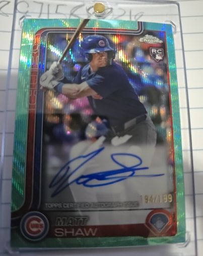 2025 Topps Chrome #RA-MS Matt Shaw — front