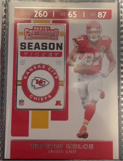 2019 Panini Contenders Season Ticket #41 Travis Kelce — front
