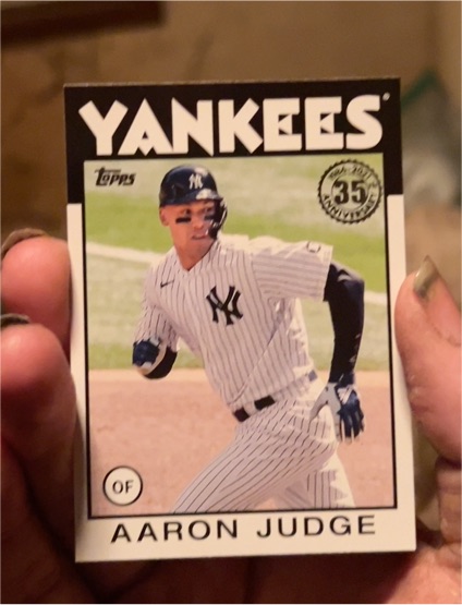2021 Topps Update #86B-12 Aaron Judge 1986 Topps Baseball 35th Anniversary — front