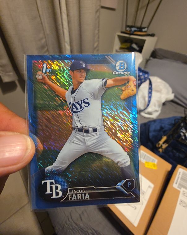 2016 Bowman Chrome #BCP186 Jacob Faria — front