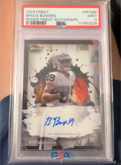 2024 Topps Finest Rookie Finest Autograph #RFABB Brock Bowers — front