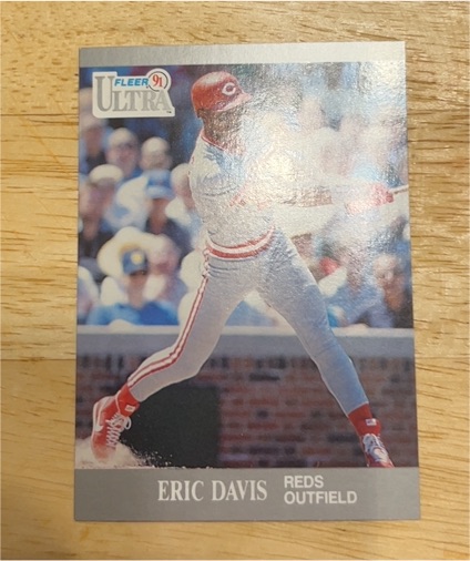 1991 Fleer Ultra #91 Eric Davis — front