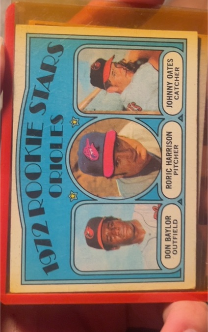 1972 Topps #474 Don Baylor / Roric Harrison / Johnny Oates — front