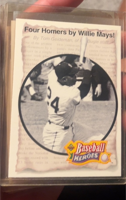 1993 Upper Deck Baseball Heroes #49 Willie Mays — front