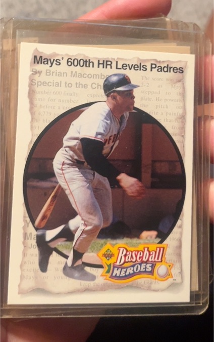 1993 Upper Deck Baseball Heroes #51 Willie Mays — front