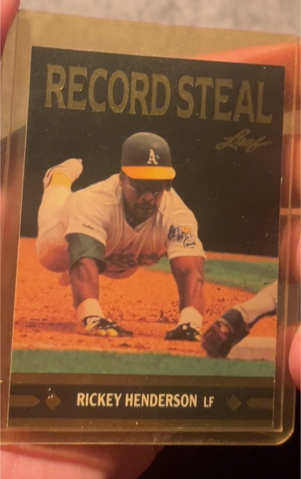 1991 Leaf Gold Moments #BC26 Rickey Henderson — front
