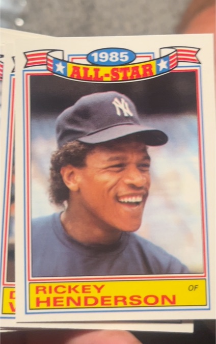 1986 Topps #7 Rickey Henderson — front