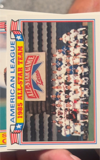 1986 Topps #11b 1985 American League All-Star Team — front