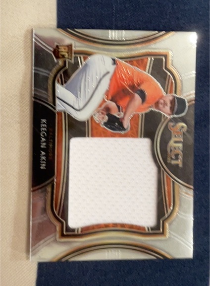 2021 Panini Select Keegan Akin Rookie Jumbo Swatch — front