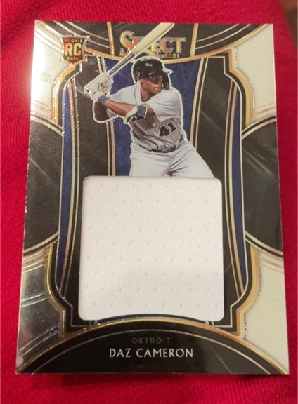 2021 Panini Select Rookie Jumbo Swatch #RJS-DC Daz Cameron — front