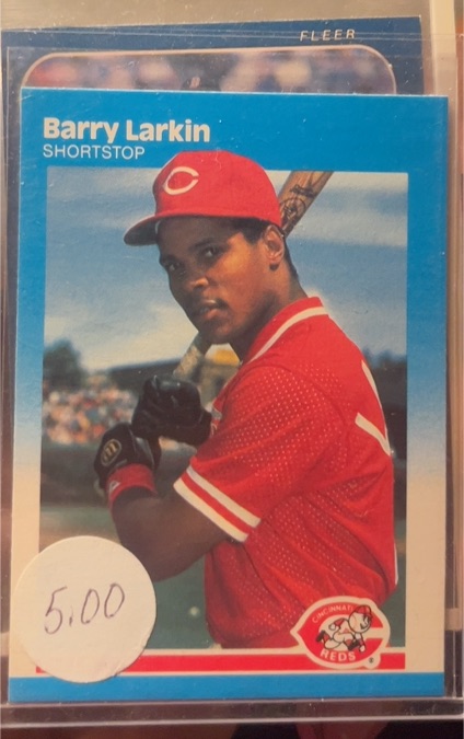 1987 Fleer #204 Barry Larkin — front