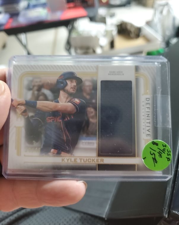 2023 Topps Definitive Collection Kyle Tucker Jumbo Relic Card — front