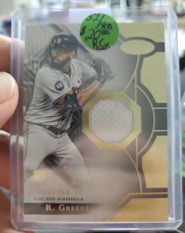2023 Topps Tier One #T1R-RG Riley Greene Jersey Relic /400 RC — front