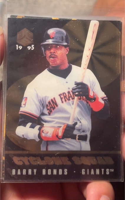 1995 Sportflix UC3 Cyclone Squad #CS5 Barry Bonds — front