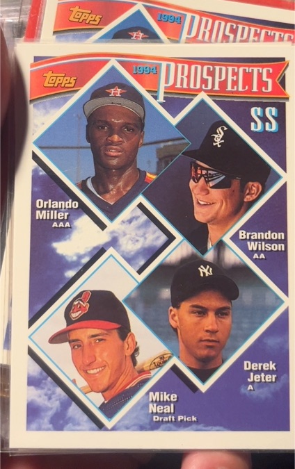 1994 Topps #158 Orlando Miller/Brandon Wilson/Derek Jeter/Mike Neal — front