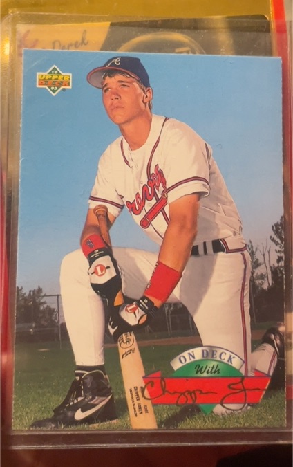 1993 Upper Deck On Deck #D16 Chipper Jones — front