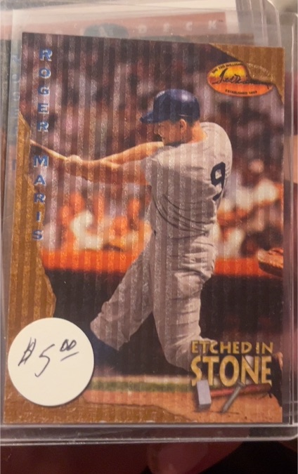1994 Ted Williams Etched In Stone #ES2 Roger Maris — front