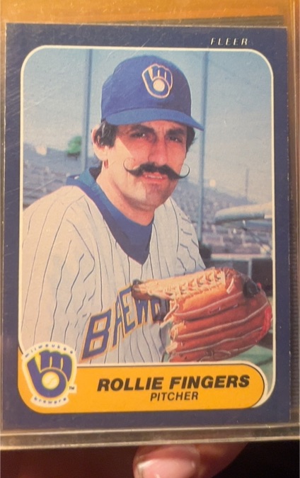 1986 Fleer #486 Rollie Fingers Milwaukee Brewers — front