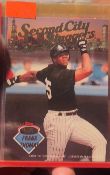 1993 Topps Stadium Club Second City Sluggers #B3 Frank Thomas — front