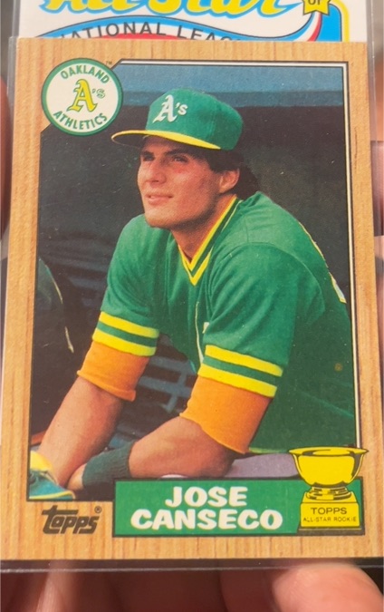 1987 Topps #620 Jose Canseco — front
