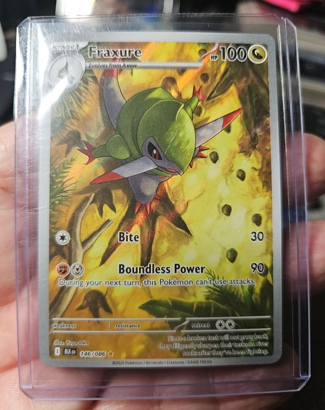 2025 Pokémon Scarlet & Violet Black Bolt #146 Fraxure — front