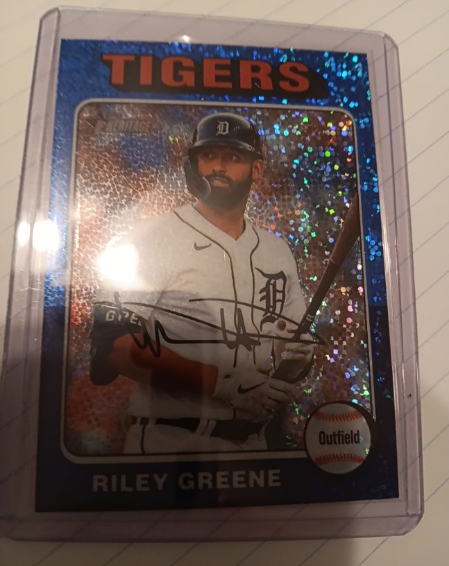 2024 Topps Heritage #381 Riley Greene — front