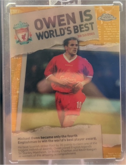 2001 Topps Chrome Liverpool FC Michael Owen — front
