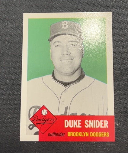 1991 Topps Archives 1953 #327 Duke Snider Brooklyn Dodgers — front